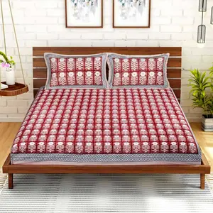 超柔软漂亮床单可供新设计印花漂亮100% 棉批量批发价格来自印度