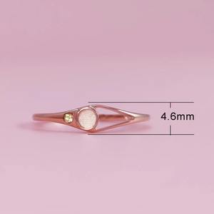 2025 anillo de Plata de Ley 925 personalizado leche materna en blanco y cenizas resina recuerdo personalizado componentes de joyería DIY regalo de joyería conmemorativa - Product Image 2