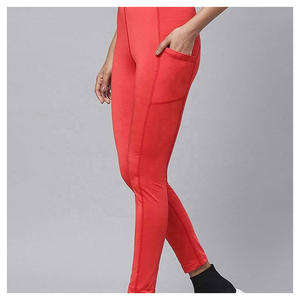 Mujer Fitness Gym Push Up Butt Lift Cintura alta Yoga Poliéster Elastano Leggings Pantalones con bolsillos de malla reticulada - Product Image 2