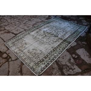 Alfombra Vintage turca de área grande clásica verde Beige 5,4x8,8 pies lana látex Patchwork para adolescentes alfombra rectangular para habitación de pasillo - Product Image 2