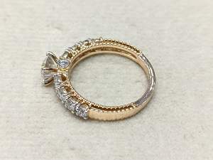 แหวนหมั้นเพชรทรงกลม 1.38 กะรัต ทองคำแท้ 14K สำหรับผู้หญิง ดีไซน์สามเม็ด ของขวัญวันครบรอบสำหรับเธอ ไซส์ 7 - Product Image 2