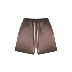 Nouveauté : Shorts de sport pour hommes, haute qualité, logo personnalisé effet vieilli, en molleton de coton uni, la meilleure tenue de fitness, shorts tendance - Product Image 3