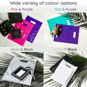 Bolsas de plástico troqueladas personalizadas al por mayor con logotipo y Asa de boutique para uso en supermercados gracias bolsas impresas - Product Image 6