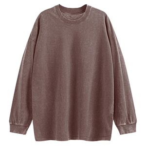 <b>Vintage</b> Oversized Unisex 100% Cotton Baggy Crewneck Streetwear <b>Sweatshirt</b> Acid Wash Winter Long Sleeve - Product Image 5