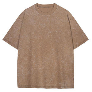 Camisetas Lisas con Lavado Ácido para Hombre, Talla Grande, Personalizadas, 100% Algodón, de Alta Calidad, Cómodas, para Hombre, Adulto y Joven - Product Image 1