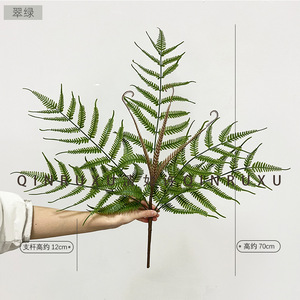 Vendita calda vivide piante finte realistiche 71cm 20 foglie di <span class=keywords><strong>felce</strong></span> in pelle di seta mazzetto di foglie verdi artificiali per la laurea pasqua - Product Image 5