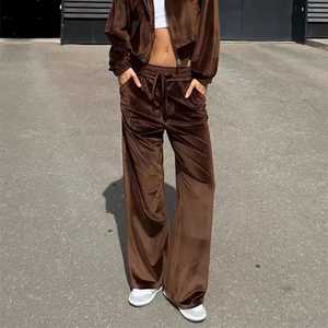 Nouveauté 2025 Survêtement en velours pour femmes Survêtements d'hiver personnalisés de haute qualité Survêtement de jogging en velours juteux - Product Image 4