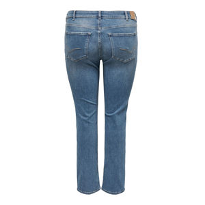 Pantalones vaqueros elásticos transpirables de cintura alta con logotipo personalizado 2025, pantalones vaqueros informales ajustados con técnica de estampado de cintura baja para mujer de talla grande a granel - Product Image 4