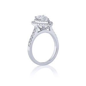 Bague de fiançailles en argent et or 10 carats avec diamant cultivé en laboratoire 1 carat coupe poire VVS2 E couleur IGI certifiée éthique durable en gros - Product Image 3