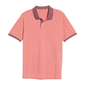 Mode moderne pour hommes 100% coton pour polo bloc de couleur unie avec fentes latérales courtes pour un ajustement confortable - Product Image 4