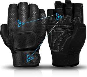 Workout Gloves Padded Weight Lifting Gloves for <b>Men</b>/Women, Fingerless Grip Gym Gloves Fitness Gloves for Exercise,Hanging,Weight - Product Image 1