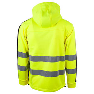 OEM Custom Logo Security Outdoor <b>Running</b> Hoodies 2024 High Visibility Quick Dry <b>Reflective</b> Zip <b>Jackets</b> Waterproof Breathable - Product Image 6