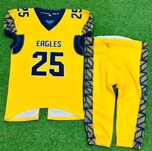 Venta al por Mayor de Camisetas de Fútbol Americano Bordadas Personalizadas de Alta Calidad, Camisetas de Equipos Americanos con Pantalones Acolchados - Product Image 2