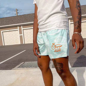 Pantalones Cortos de Malla Personalizados para Hombre, Ropa Urbana de Doble Capa con Forro de Malla de Diseño, Camiseta y Pantalones Cortos Deportivos de Verano para Hombre con Sublimación - Product Image 5