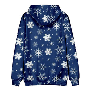 Sweat à capuche unisexe tendance hip-hop en molleton thermique imprimé 3D surdimensionné pour l'hiver 2025, 100% coton - Product Image 3