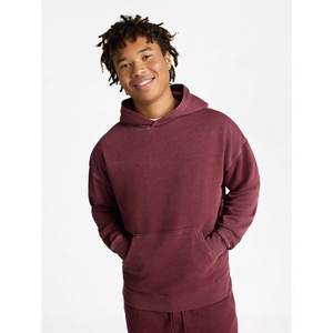 All Gender <b>Oversized</b> <b>Fleece</b> <b>Hoodie</b> Sweatshirt for Men <b>Fleece</b> with Pockets Fall Winter Casual Solid Color Pullover - Product Image 1