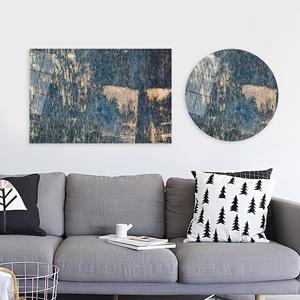 Impression abstraite bleu marine sur toile - Œuvre d'art moderne élégante, ART SUR VERRE TÉRMÉTRAL - Product Image 1