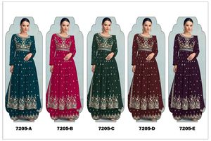 Mesdames Coton Reyon Kurtis Dernier design de mode Veste Anarkali Dupatta pour femmes Indien Pakistanais Vente en gros Robe prête à porter - Product Image 5