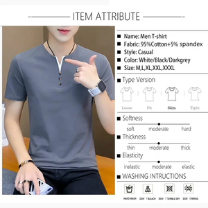 Custom Logo Men's Streetwear T-<b>Shirt</b> O-Neck <b>100</b>% Cotton and <b>Polyester</b> Blend Customizable T-<b>Shirt</b> - Product Image 5