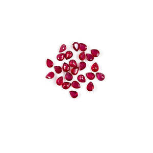 Rubis naturels de Bangkok, pierres précieuses en vrac, formes poire calibrées 7x9mm et 8x10mm, taille brillant et ovale, qualité supérieure avec certificat IGI - Product Image 3