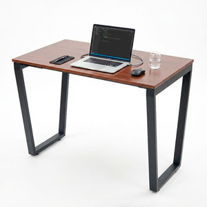 Concept Trapeze Assembly <b>Desk</b> 100x60cm Modern Minimalist Design Ergonomic <b>Foldable</b> Metal Office Furniture-HBTC001 - Product Image 1