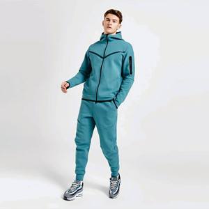 Ensemble de survêtement d'hiver pour homme en molleton, design OEM, bleu zinc, 69% coton, 31% polyester, sweat à capuche zippé intégral, pantalon de jogging, écologique, séchage rapide, taille plus - Product Image 5