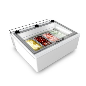 ตู้แช่ไอศกรีมแบบตั้งโต๊ะ FRAMEC พร้อมช่องแช่ 4x5 ลิตร ขนาด 850x821x363 มม. - Product Image 1