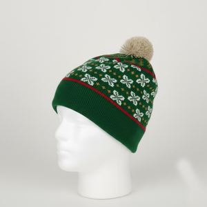 Bonnet d'hiver en tricot avec strass et logo personnalisé, prix de gros, style OEM personnalisé, mode avec jacquard OEM 2026 - Product Image 6