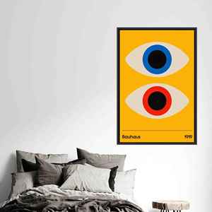 Minimal Printed Canvas Artwork - Modern Wall Decor, Baby Gift,Black <b>Framed</b> - Product Image 1