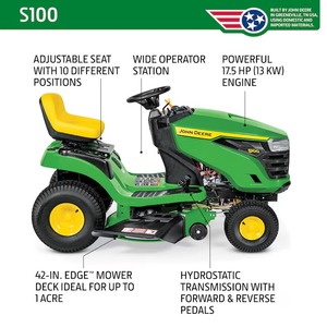 Tracteur de pelouse John Deere X758 2024 Tondeuse électrique 4X4 pour gazon et jardin - Product Image 4