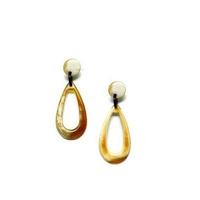 Boucles d'oreilles en corne de bœuf, de vache et de buffle véritable blanches pour femmes et filles, artisanat naturel
