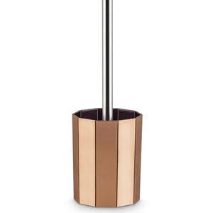 Porte-brosse de toilette moderne pour maison et hôtel entièrement plaqué cuivre avec finition en acier inoxydable article de vente chaud - Product Image 1