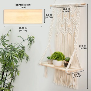 2025 Isar International Bohemian Macramé Estante Venta caliente Decoración para el hogar para la decoración del dormitorio de la sala de estar a precio mayorista - Product Image 4