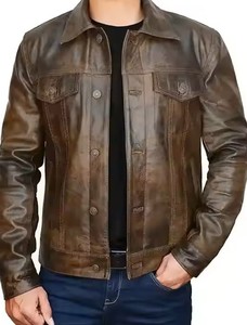 Chaqueta de cuero para hombre de calidad superior personalizada, chaqueta de piel de cordero para carreras, motocicleta, satén informal, estilo camisa de satén - Product Image 2