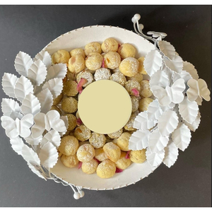 Meilleur bol de service à chocolat en métal argenté de qualité supérieure Présentoir à desserts pour le mariage Servant des collations au chocolat - Product Image 5