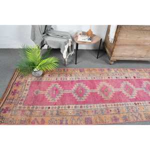 พรมลาเท็กซ์สำหรับห้องขนแกะลายโบฮีเมียนขนาดใหญ่แนววินเทจขนาด3'1x12'7ฟุตทรงสี่เหลี่ยมผืนผ้าคลาสสิกสีชมพูส้ม - Product Image 2