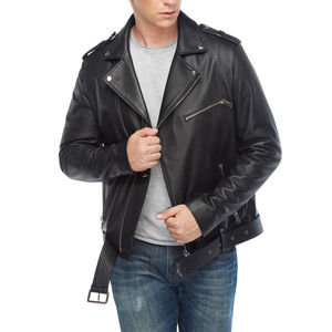 แจ็กเก็ตหนังแฟชั่นสำหรับผู้ชายเสื้อแจ็คเก็ตหนังสินค้ามาใหม่ - Product Image 4