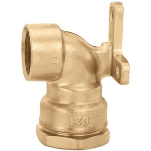 Válvula Angular de Latón para Montaje en Pared, Rosca Hembra 20x1/2, CALEFFI - Product Image 1