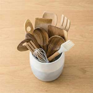 Portautensilios de Cerámica de Gres de Primera Calidad |   Almacenamiento de Utensilios de Cocina Duradero y Ecológico |   Recipiente Decorativo para Encimera - Product Image 6