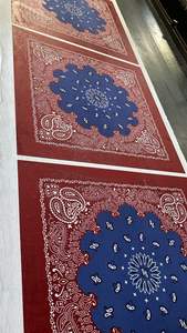 Foulard bandana carré en coton personnalisé utilisation de mariage multifonctionnelle avec écharpe et châle traditionnels imprimés avec logo - Product Image 5