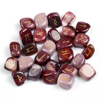 Noreena jaspe cube cristal Rune ensemble pierre d'énergie Wicca naturelle pour la Divination et l'intuition méditation Protection viking