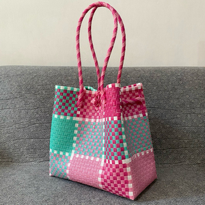 2025 Best Selling Eco-Friendly Outdoor Premium Recycled Plastic <b>Handbag</b> <b>Unique</b> Weaved Indonesia <b>Handbag</b> - Product Image 1
