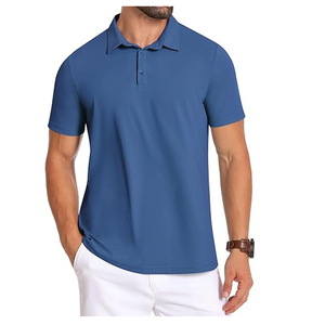 Polo de Alta Calidad para Hombre, Transpirable, de Spandex, Jersey de Seda, Tejido de Punto, Bordado, Colorido, Corto, Talla XL, Estampado - Product Image 3
