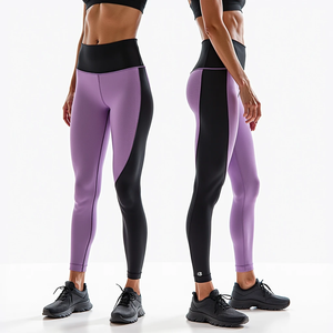 Pantalon d'entraînement extensible pour femme en leggings coupe sèche et style de compression conçu avec taille haute pour la gym et la course - Product Image 1
