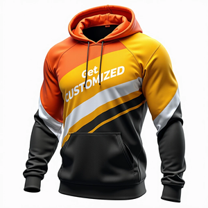 เสื้อฮู้ดดี้โอเวอร์ไซส์สุดเทรนดี้สำหรับผู้ชาย ผ้าคอตตอนผสม รับสกรีนลายแบบซับลิเมชั่น เสื้อสตรีทแวร์ลำลอง ทนทาน นุ่ม สวมใส่สบาย - Product Image 6