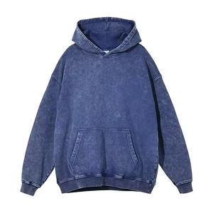 Venta al por mayor Vintage Washed Hoodie Tie Dye 3D Print Acid Wash Hoodie Heavy Cotton French Terry Oversized Men's Hoodies - Product Image 3