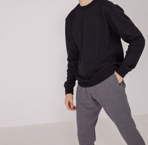 Venta al por mayor de algodón mezclado Hip Hop hombres sudadera cuello redondo felpa suelta Oversize moda - Product Image 6