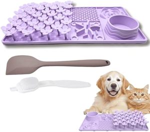 Bulk <b>Silicone</b> Dog Licking <b>Mat</b> BPA Free Non Slip Feeding Pad Dishwasher Safe Slow Feeder Stress Relief Enrichment for Pets - Product Image 1