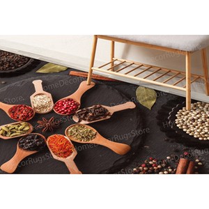 Vibrant Spices Printed <b>Rug</b>: Modern, Colorful, Soft Home Decor,Chenille <b>Rug</b> - Product Image 3