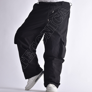 Pantalones de esquí de invierno de estilo súper holgado para hombre, con aislamiento, impermeables, pierna ancha, cintura ajustable, a prueba de viento, cremallera, ajuste holgado para exteriores - Product Image 3